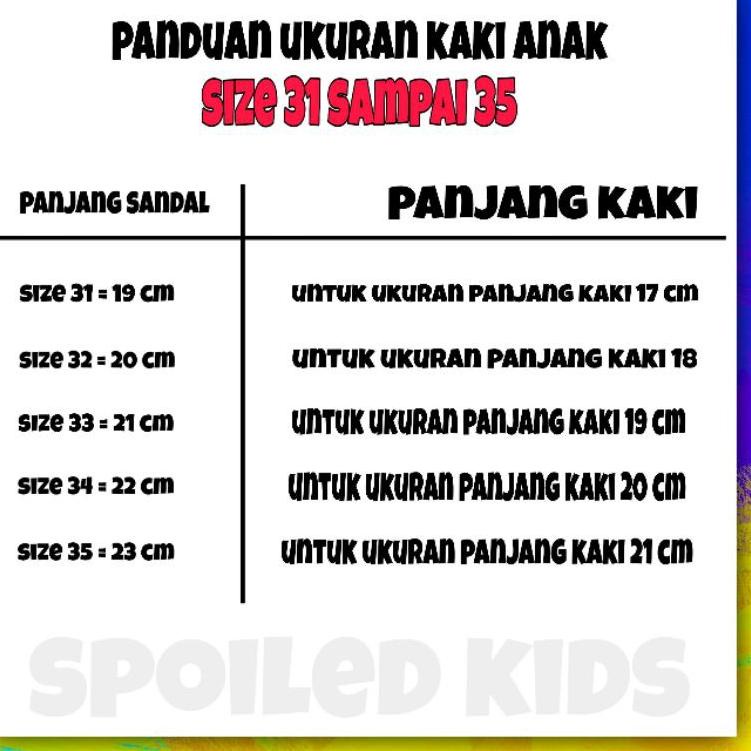 (jsee -64) Spoiled Free Fire Full Black Navy 01 Sandal Selop Anak Cowok Flip Flop 31 32 33 34 35 301