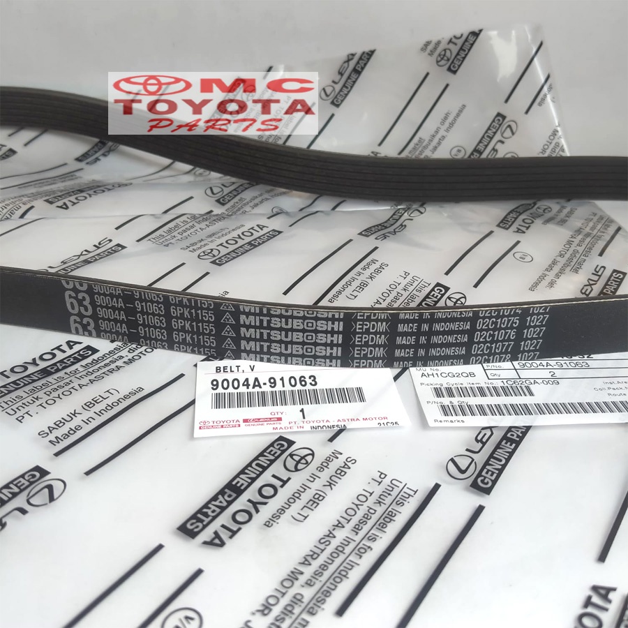 Tali Kipas (Fan/Van/V Belt) Agya, Ayla 9004A-91063 6-PK-1155