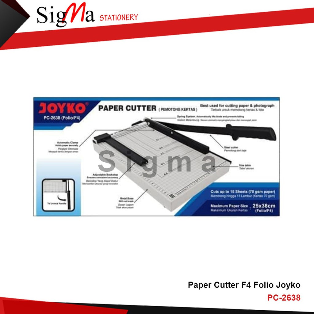 

Pemotong Kertas - Paper Cutter F4 Folio Joyko PC-2638