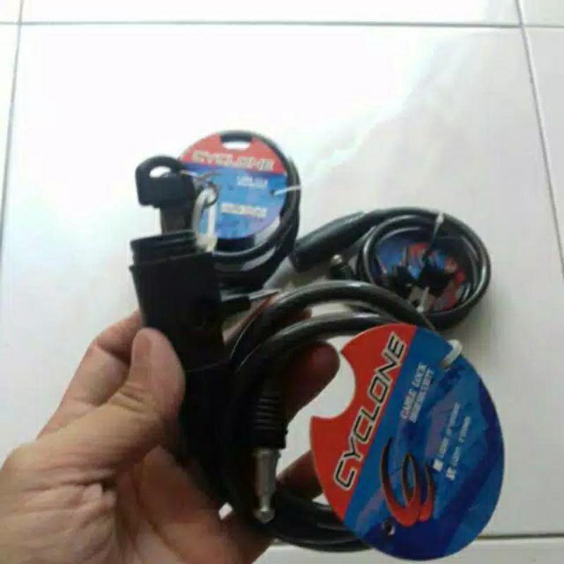 Kunci gembok sepeda spiral sepeda lock murah grosir bicycle gembok