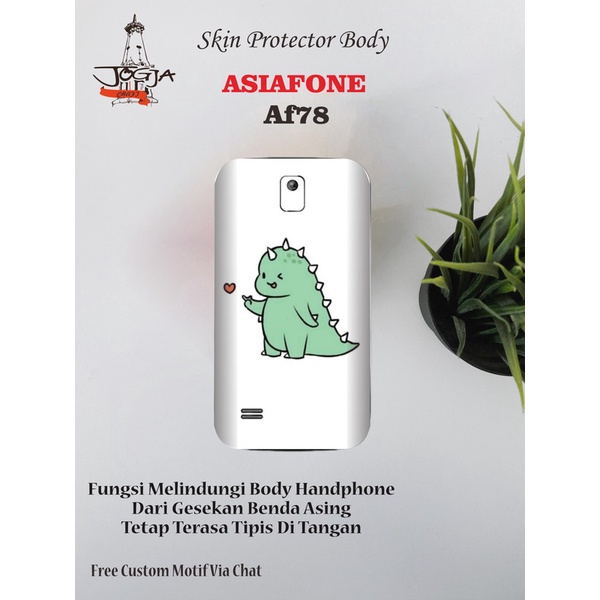 Dapat 2pcs Garskin HP Asiafone AF78 Motif dino - Free Custom Via Motif