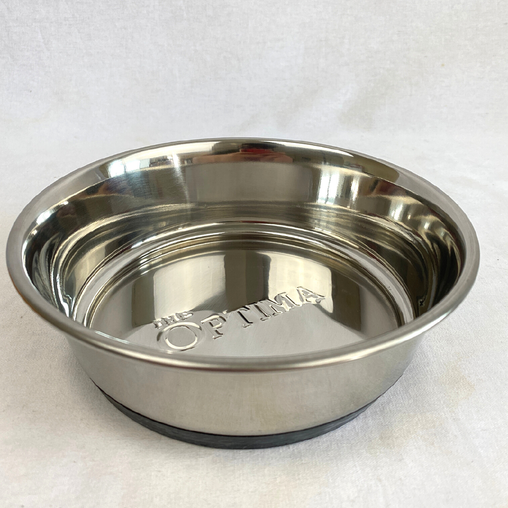 

BESTINSHOW Tempat Makan Steel Heavy Dish Emboss OPTIMA 17cm