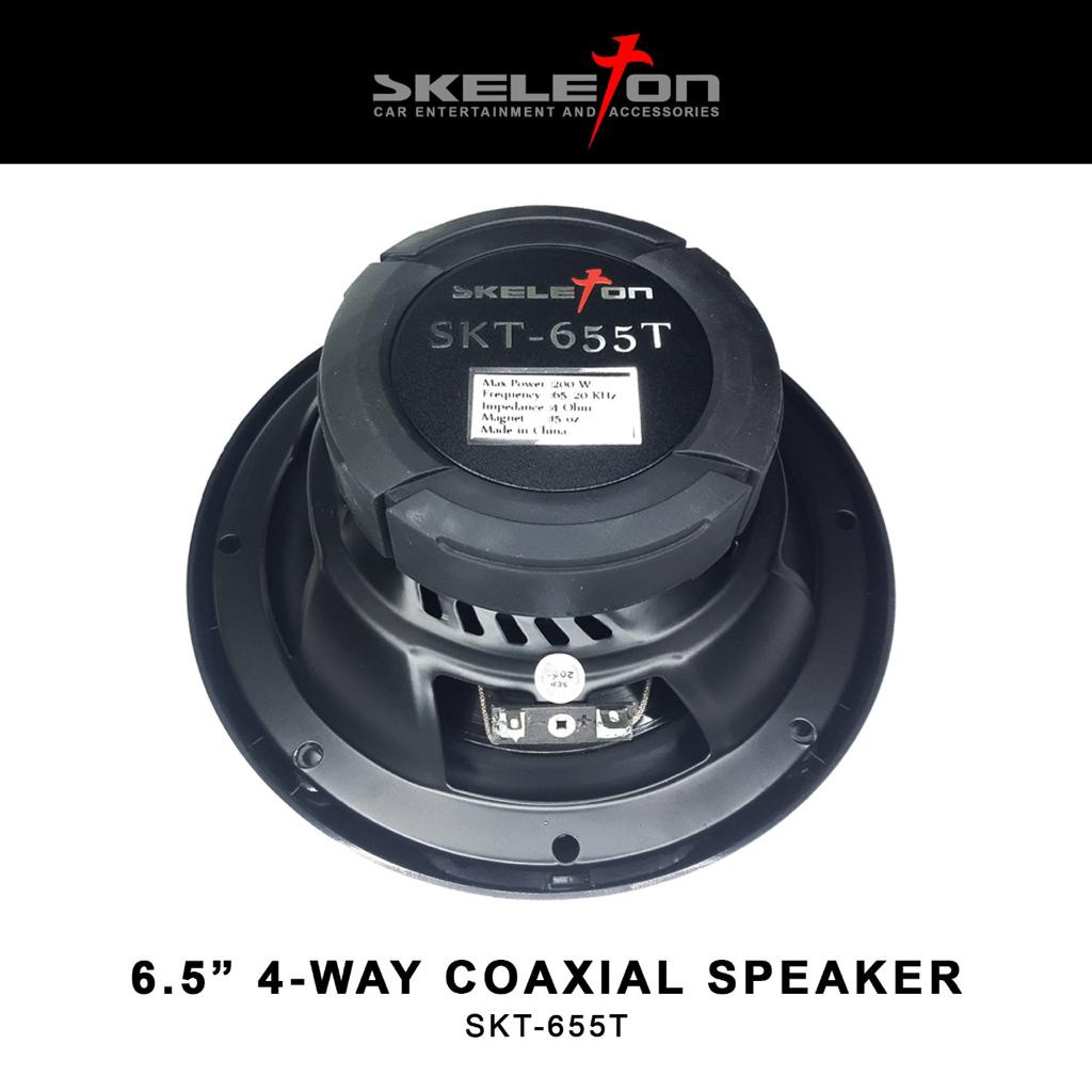 Skeleton Speaker Coaxial 6.5 Inch Audio Mobil 4 Way SKT-655T