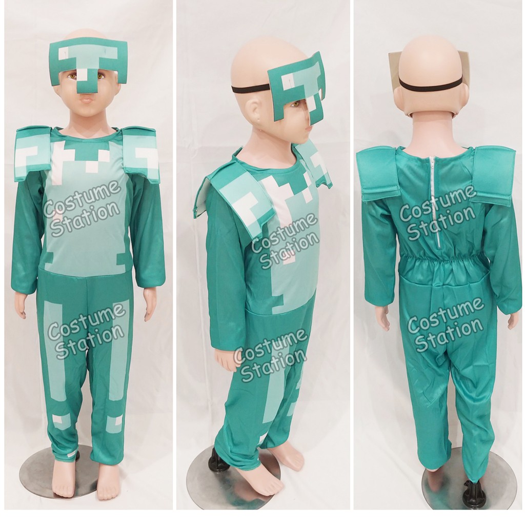 Kostum Minecraft Diamond Armor / Costume Baju Zirah anak laki