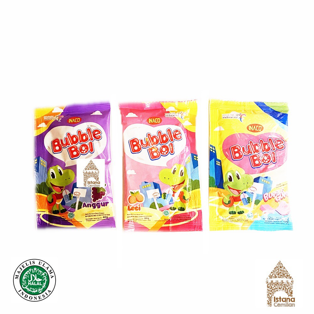 Inaco Bubble Boi Jelly Nata de Coco Sari Kelapa 40 Gram