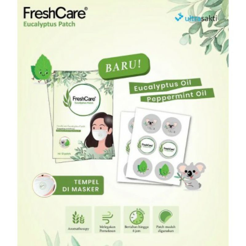 FRESHCARE EUCALYPTUS AROMATHERAPHY PATCH 1SACHET ISI 12