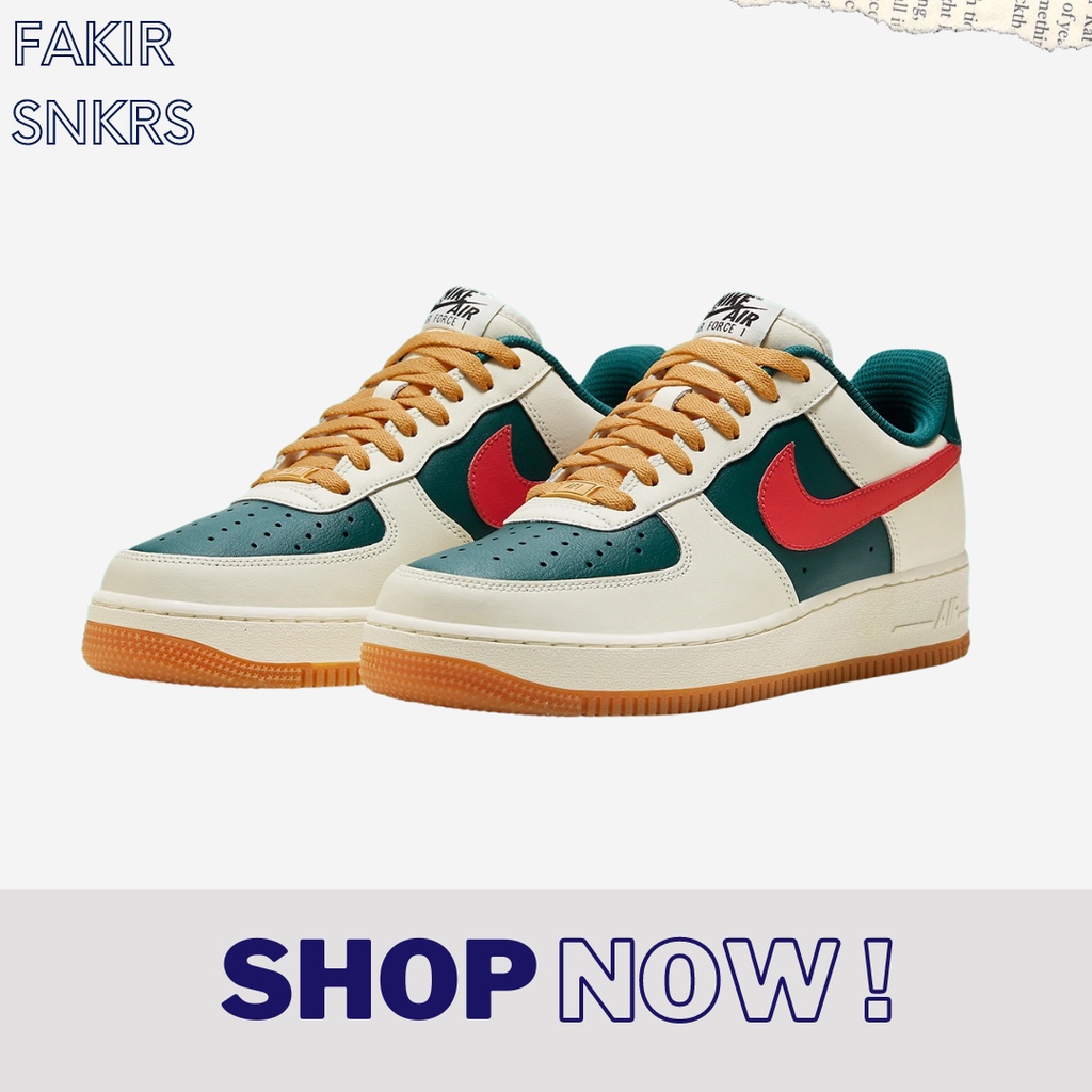 Air Force 1 Low Sail Green Red