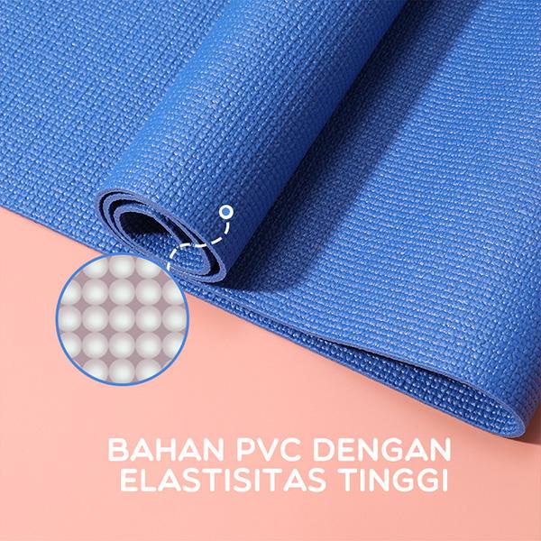 BISA COD - Matras Yoga Mat 3mm PVC Anti Slip 2 Sisi Senam Yogamat / Matras Karpet Fitnness Matras Alas Olahraga Bahan PVC SYM20