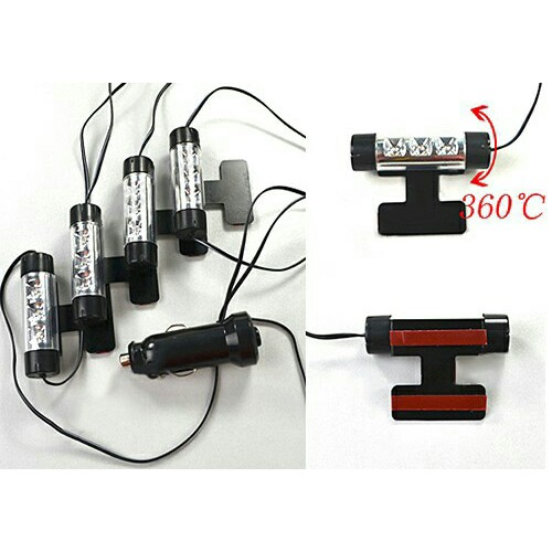 Lampu Mobil Led Kolong Tabung Footstep Kabin Interior Dasboard Jok Mobil Warna Biru - Biru