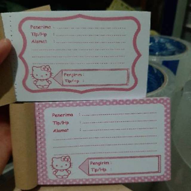 

(HK) BUKU LABEL PENGIRIMAN MOTIF HELOKITI