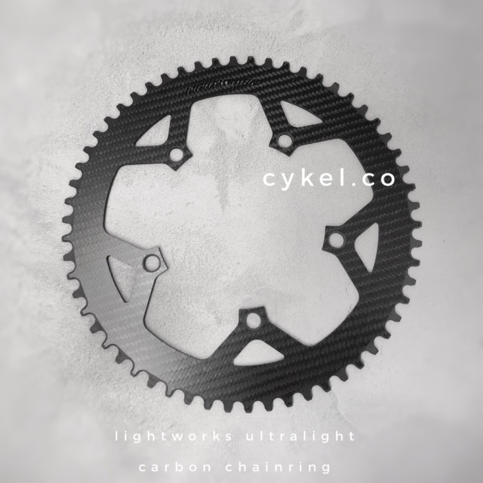 Lightworks Carbon Chainring Bcd 130 48T 50T 52T 54T 56T 58T 5 Arm V2