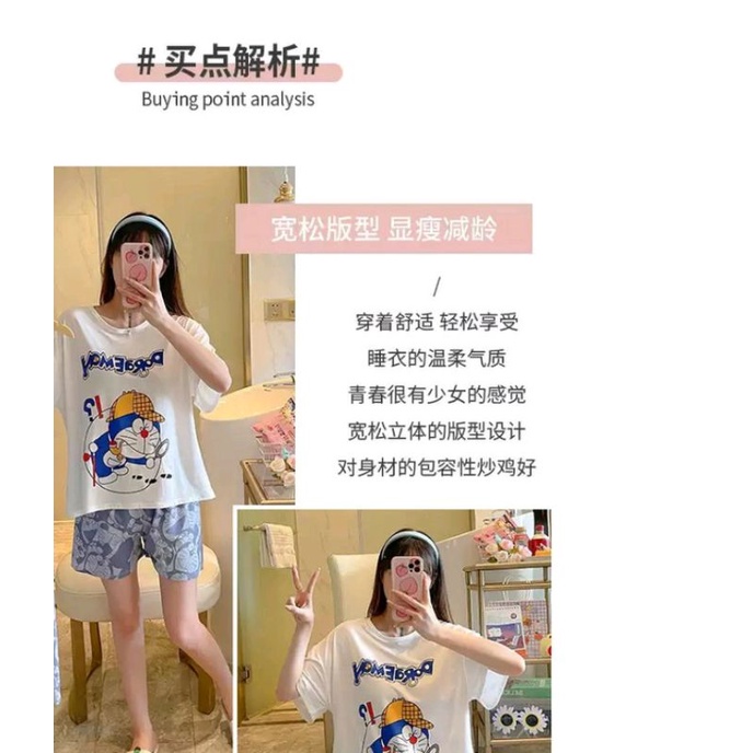 Piyama Import Sailormoon Miki Dora Emon HP Anak Perempuan Remaja Cewek Wanita Dewasa