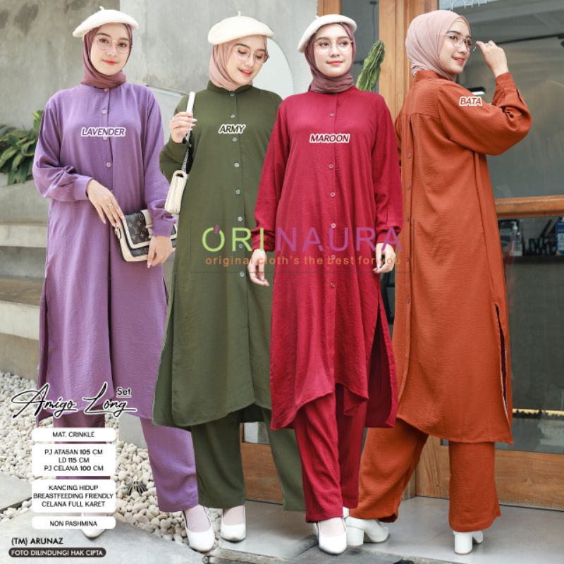 SETELAN DEWASA/AMIGO LONG SET ORIGINAL BY ORI NAURA