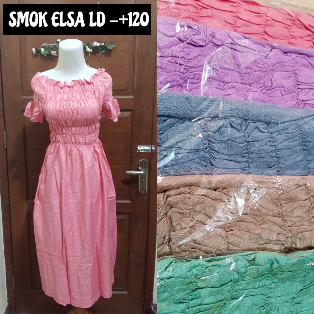 Daster Smok Elsa Ikatan Cinta Jumbo LD 120 Kerut Dada Polos Murah