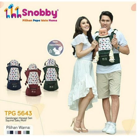 SNOBBY GENDONGAN HIPSEAT SERI SQUIRREL SAKU MOTIF TPG5643