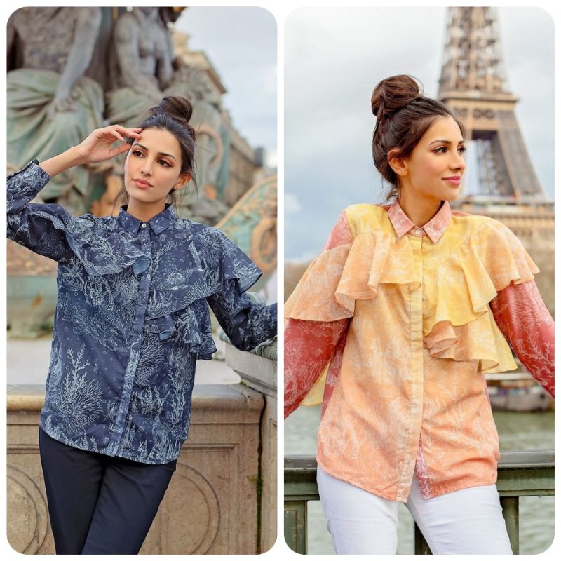 El Mar Minorca Shirt With Ruffle By Benangjarumxmmehuillet