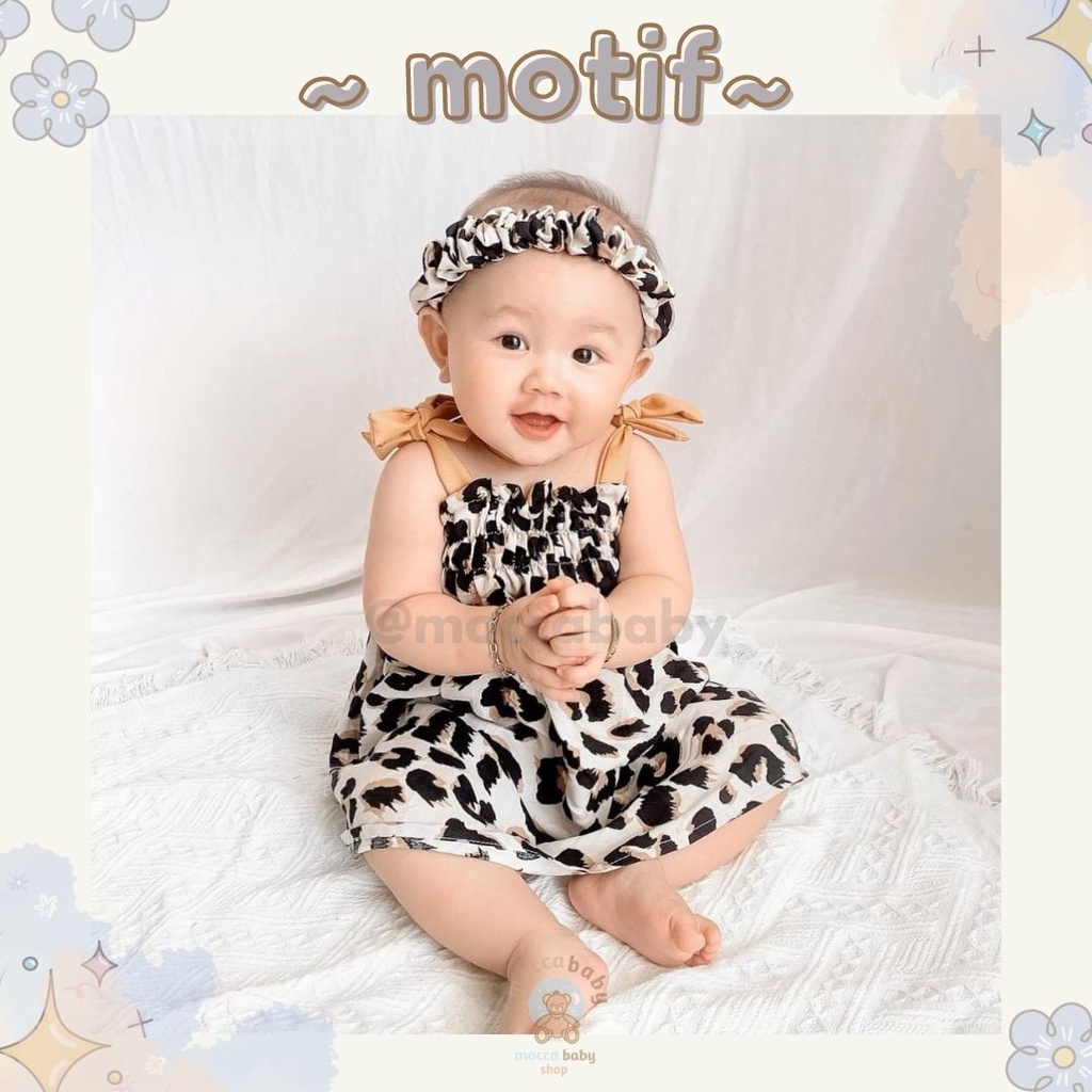 MBSS - BBB DRESS NICOLE dress anak perempuan bayi motif bunga lucu free headband