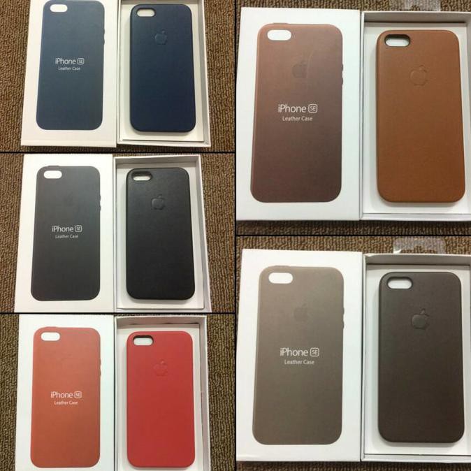 PREMIUM APPLE LEATHER CASE/COVER/CASING IPHONE 5 5S SE - SOFT CASE