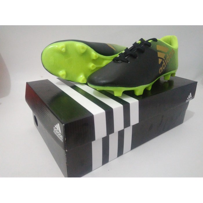 Dijual sepatu sepatu sepak bola anak adidas x techfit hitam hijau Limited