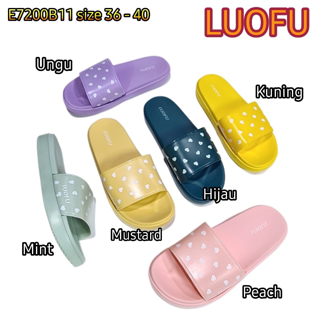 jelly sandal wanita slop luofu karet sendal cewek selop import E7200B11