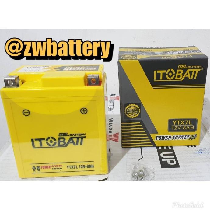 ORIGINAL - Aki Vespa LX 150 ITOBATT GEL YTX7L-BS 12v 8Ah