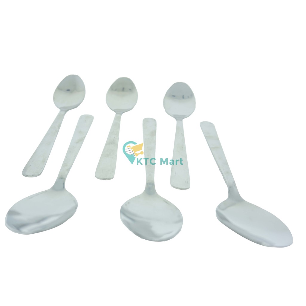 KTCmart - TAJIMAWA Sendok Garpu Makan POLOS Stainless 1 Pack (isi 6 pcs)