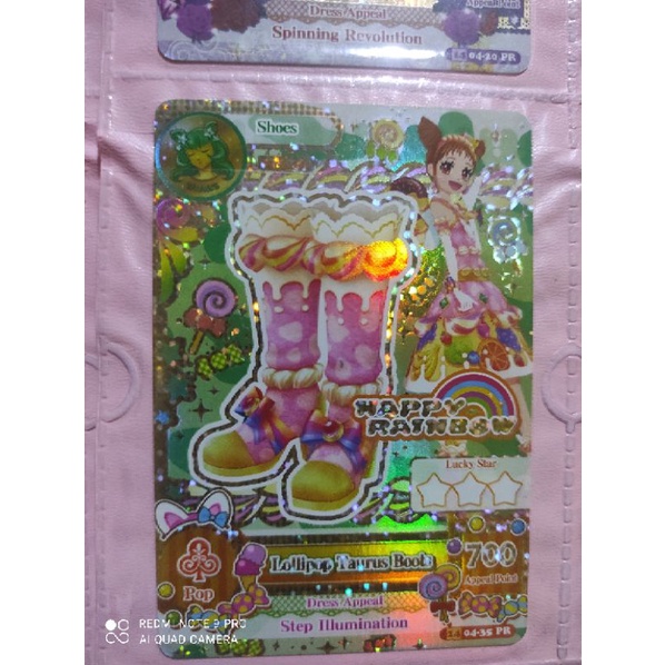 kartu Aikatsu premium Lollipop Taurus boots