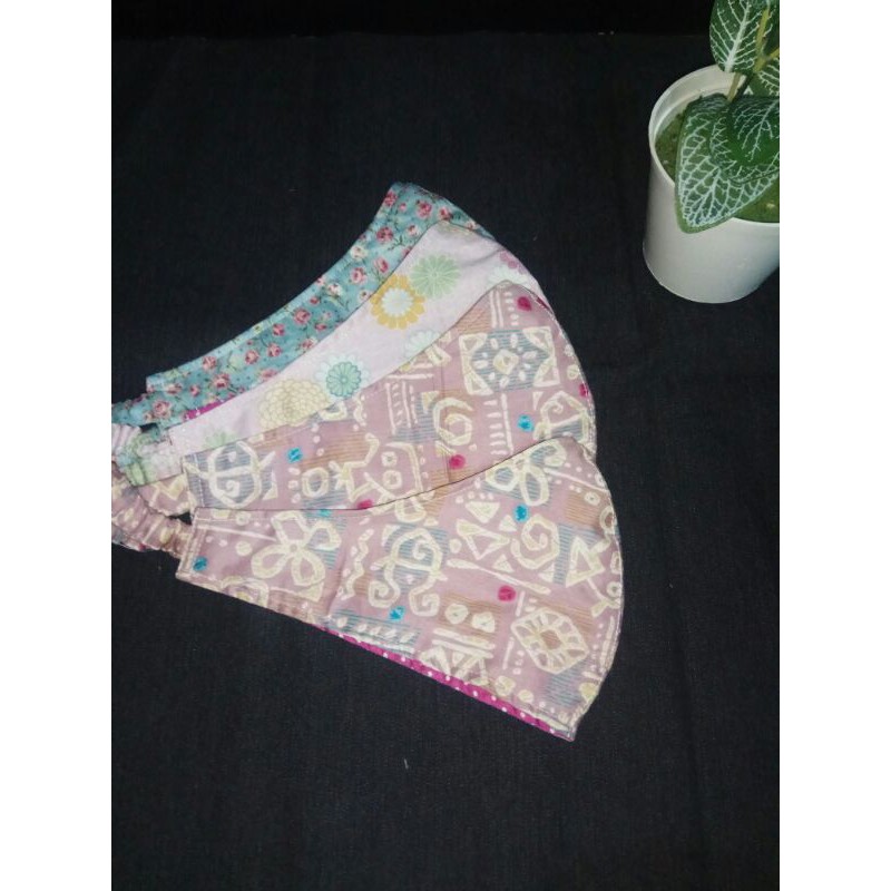 Masker hijab kain/Masker kain katun 2 lapis/masker karet headloop/masker hijab