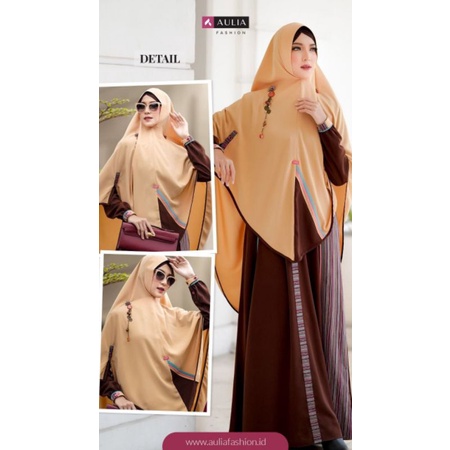Gamis Set Syari Aulia Sachie Chocolate Pastel Yellow