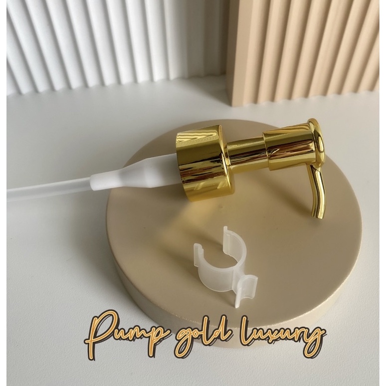 botol PUTIH GLOSSY 500ml EXCLUSIVE GOLD NEW luxury . BISA CUSTOM STIKER tempat sabun cair pump aesthetic bottle minimalist refill bathroom estetik