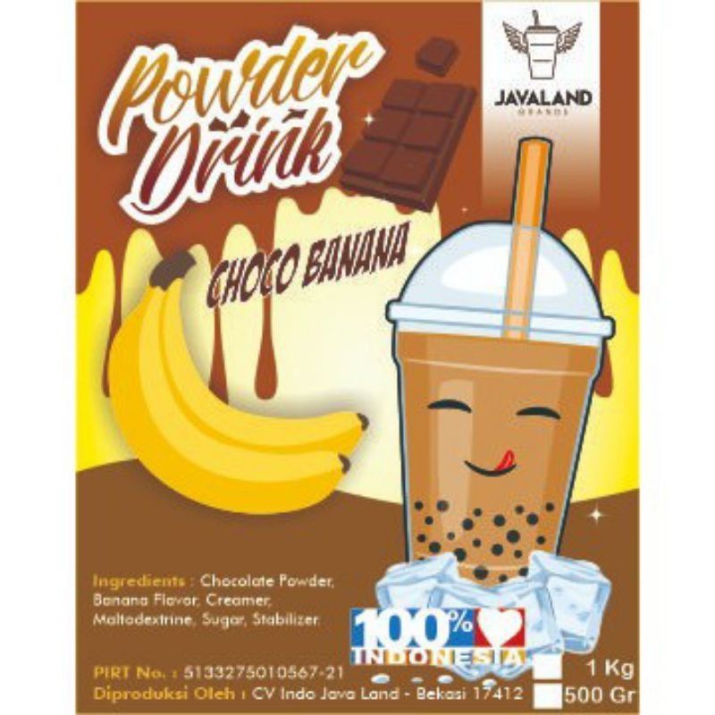 

Choco Banana. Bubuk perasa minuman (powder drink) Javaland