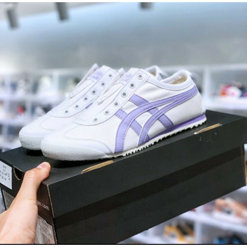 Onitsuka Tiger Mexico 66 Slip On White Purple ORIGINAL Material