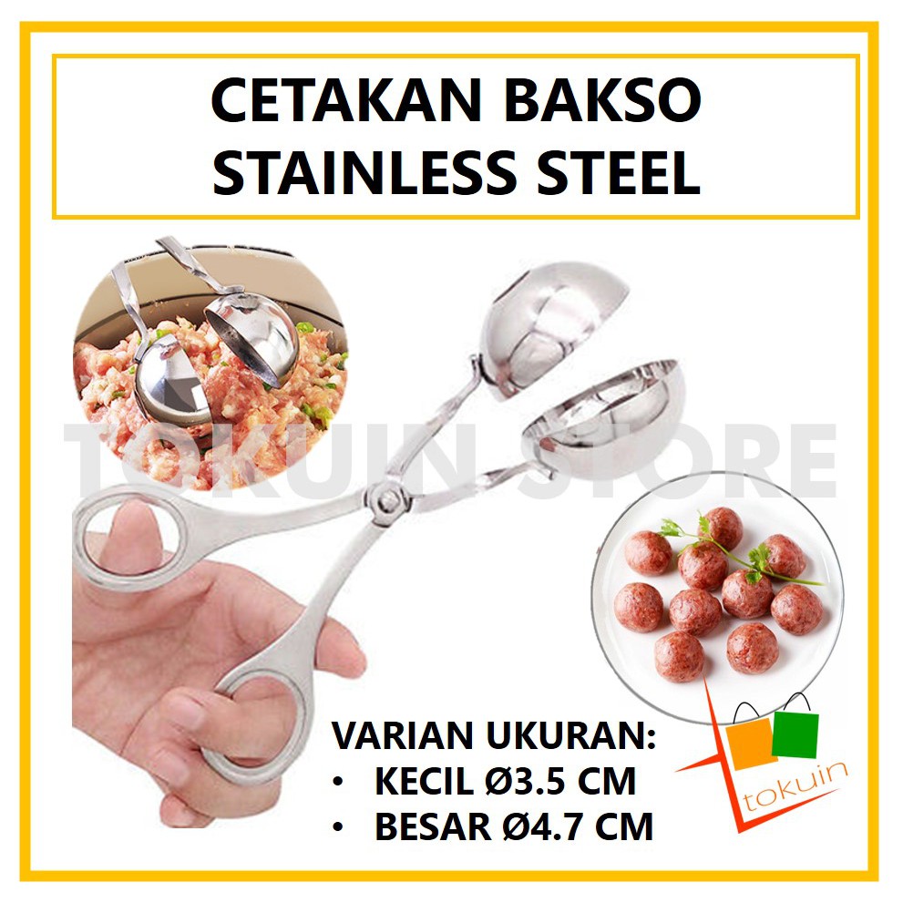 Cetakan Bakso Stainless Bulat Meatball Maker Sendok Cetak Pentol Baso