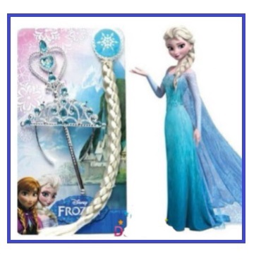Accesories Frozen Elsa Anna -Rambut Elsa Frozen-Rambut Anna Frozen-Mahkota Frozen-Tongkat Elsa Froze