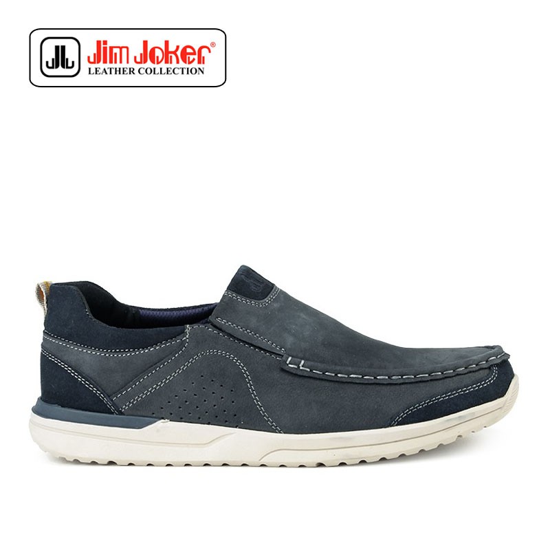 Sepatu Jim Joker Hary Slip On Kasual navy Pria Original