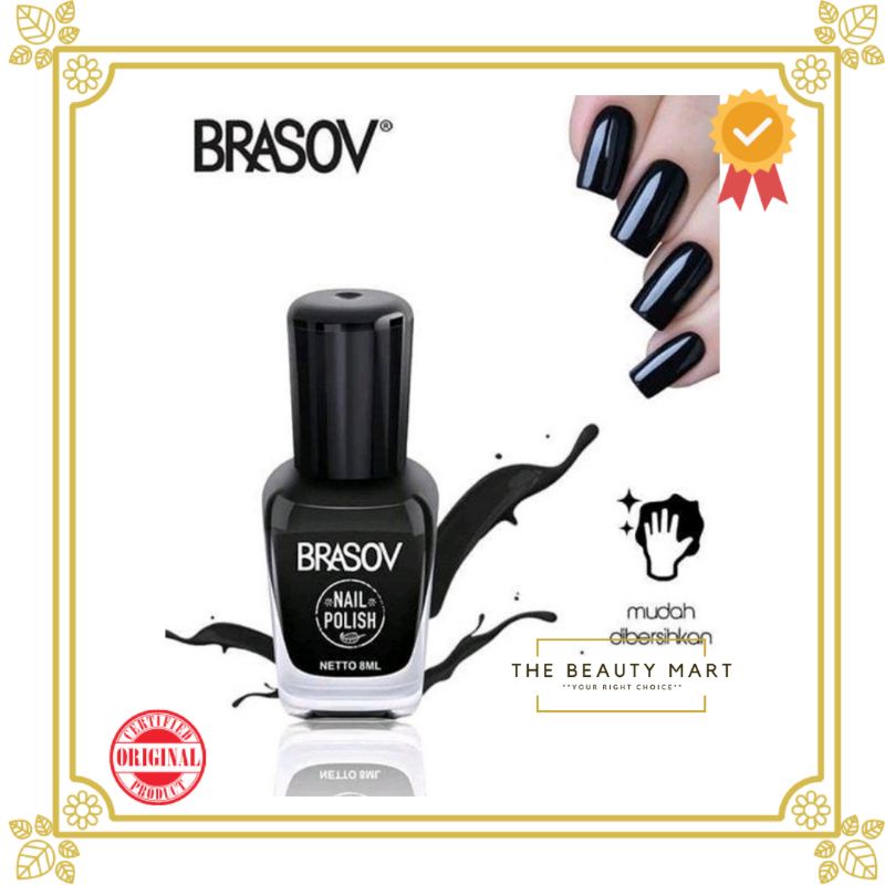 BRASOV Nail Poils Black | Cat Kuku Hitam