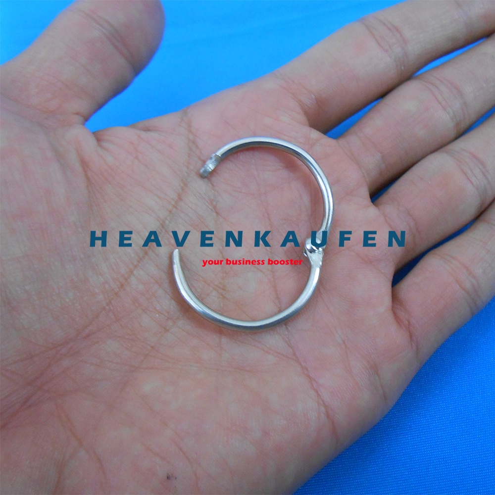 Ring Bulat Bukaan / Bisa Dibuka - Tutup Nikel Silver Diameter Lubang 2,5 cm Tebal 2 mm Type B Untuk DIY Craft Dll