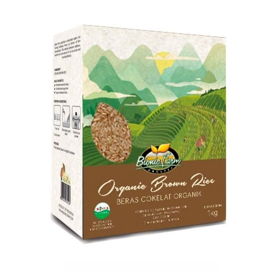 Bionic Farm, Organic Brown Rice 1kg (Beras Coklat Organik)