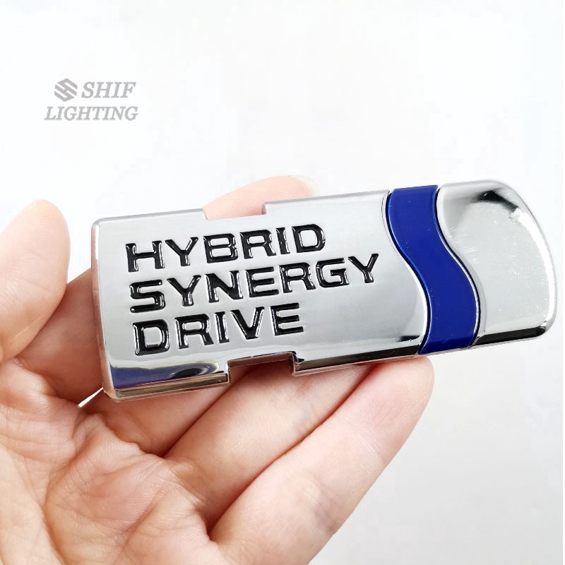 1pc Stiker Emblem Logo Hybrid Bahan Metal Anti Alergi Untuk Mobil Toyota