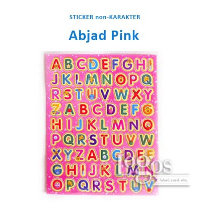 

TERMURAH STICKER NON-KARAKTER ABJAD PINK ALPHABET. STIKER HADIAH ANAK BIRTHDAY