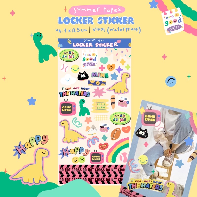 

Summer Tapes Locker Seal Sticker/stiker jurnal/stiker deco