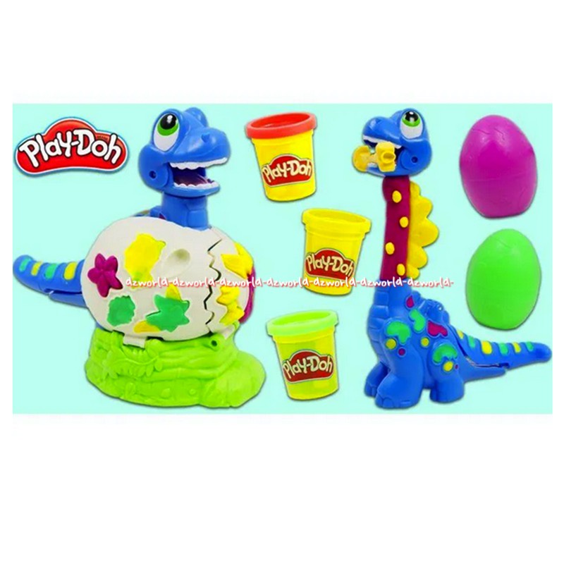 Play-Doh Dino Crew Growin Tall Bronto Dinosaur Mainan Lilin Playdoh Dinosaurus Bisa Tumbuh Tinggi