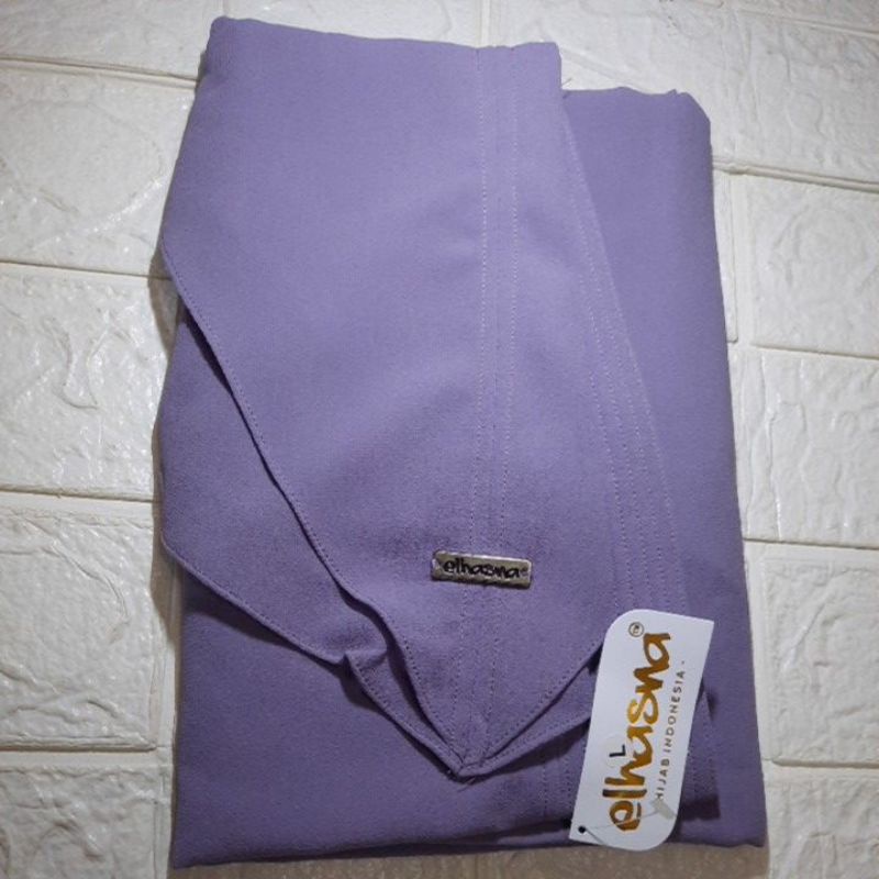 ELHASNA//KHIMAR L ORI ELHASNA/CERUTY BABYDOLL DUA LAYER/KHIMAR ELHASNA/KHIMAR LANCIP-Dusty ungu