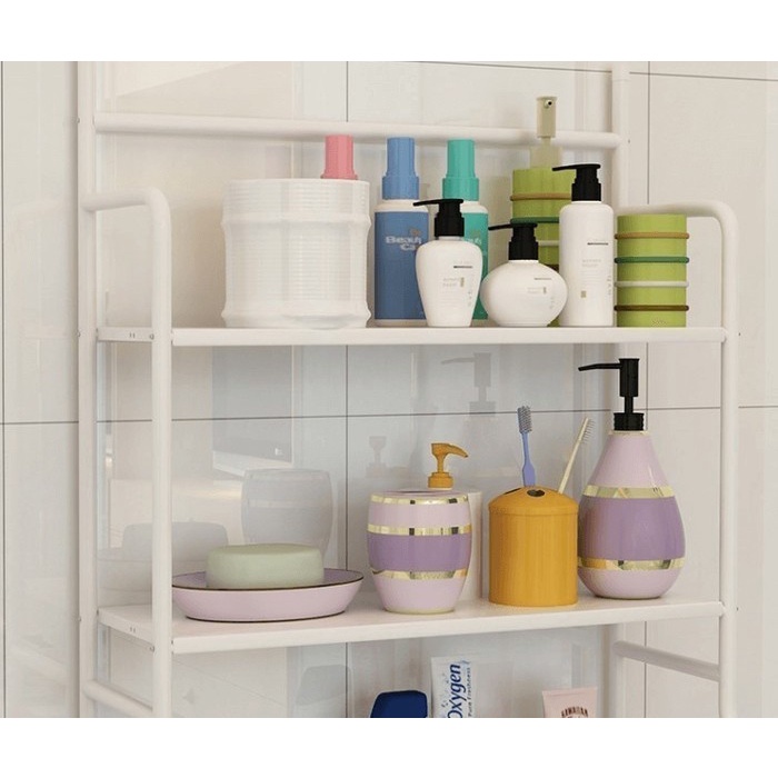 FIT RAK KAMAR MANDI STAINLESS STEEL RACK TOILET ORGANIZER WC 2 SUSUN
