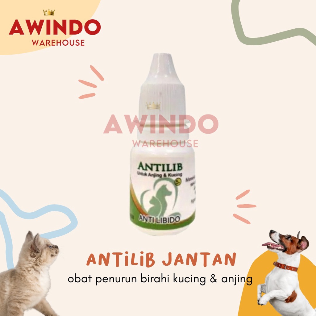 ANTILIB JANTAN - Obat Penurun Libido Birahi Kucing Anjing 5ml (HIJAU)