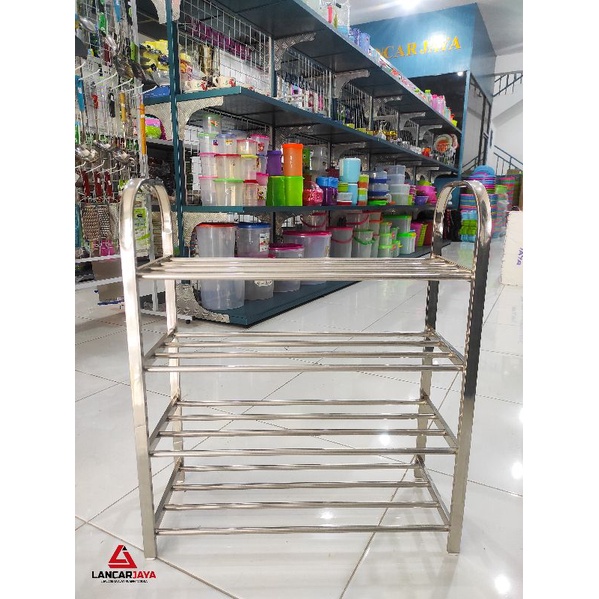 Rak Sepatu Stainless Susun 4