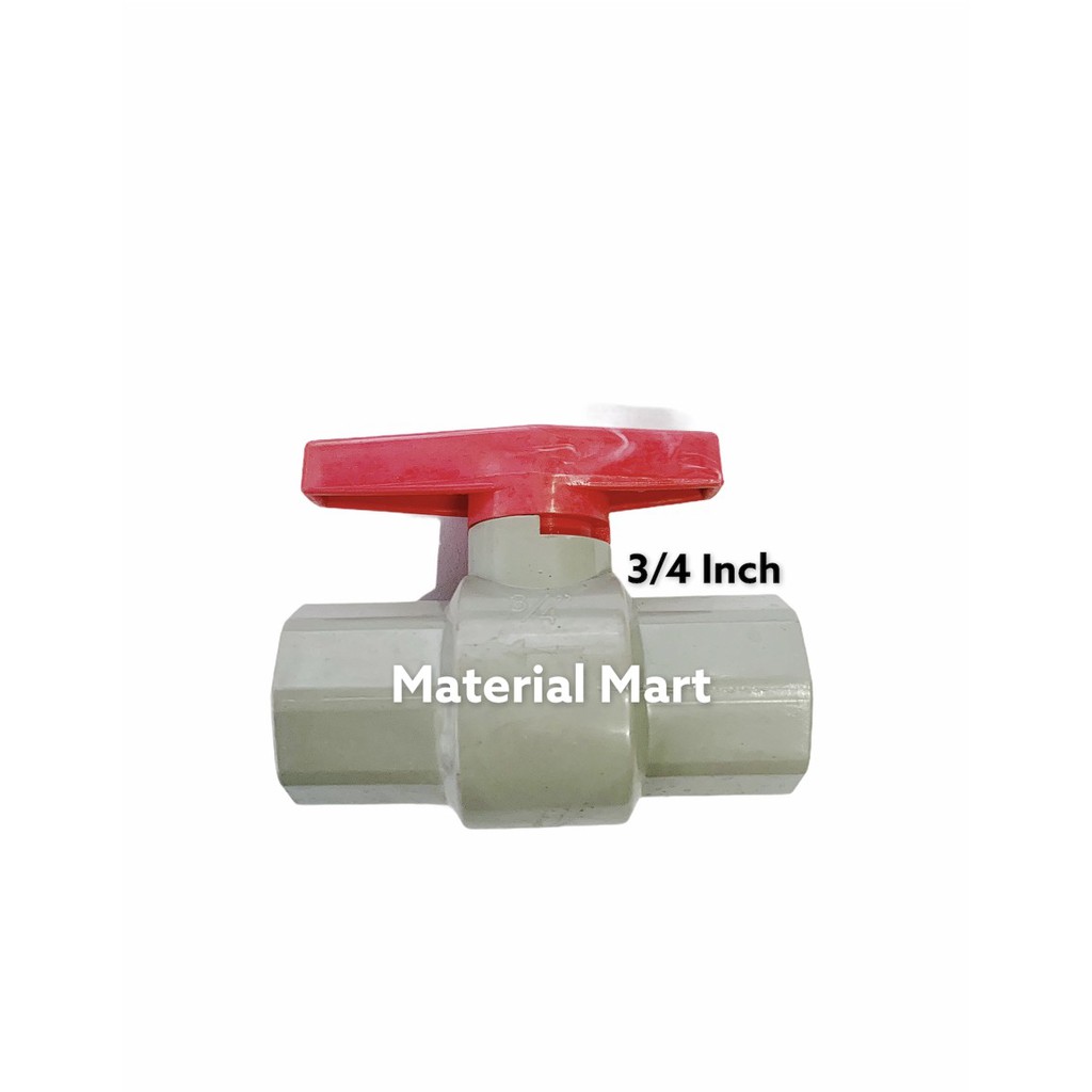 Ball Valve 1/2 Inch PVC |Ball Valep PVC 3/4 Inch | Stop Kran 1/2&quot; 3/4&quot; | Material Mart