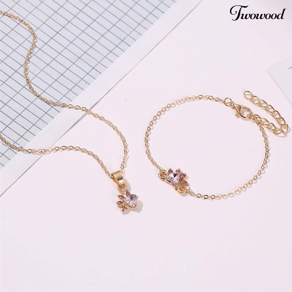 1 Set Anting Stud Kalung Gelang Cincin Bahan Alloy Anti Alergi Untuk Pesta