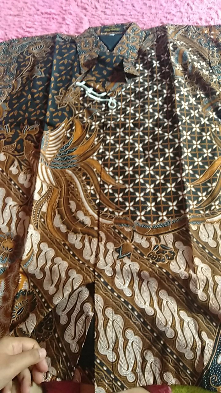 Atasan Kemeja Batik Pria Lengan Pendek Premium Vijay 2 Full Furing Rajasakti Solo Ori