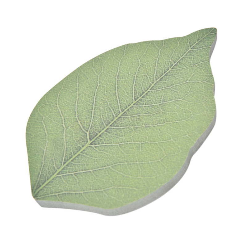 【beautifulhome12.id】Leaf Fall Kraft Paper Sticky Post It Notes Green For Work Or Study